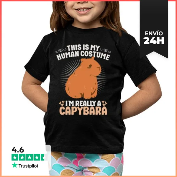 Camiseta Clásica Para Niños Carpincho Humano Disfraz Gracioso
