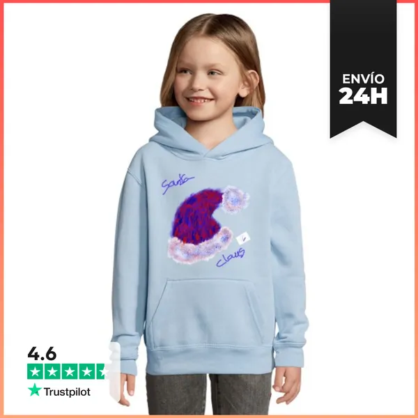 Sudadera Para Niños Con Capucha Gorro Santa Claus LaTostadora