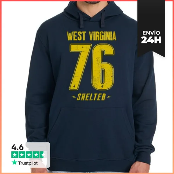 Sudadera Unisex Con Capucha West Virginia 76 Shelter LaTostadora