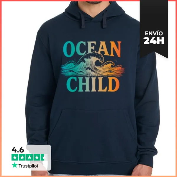 Sudadera Unisex Con Capucha Ocean Child LaTostadora