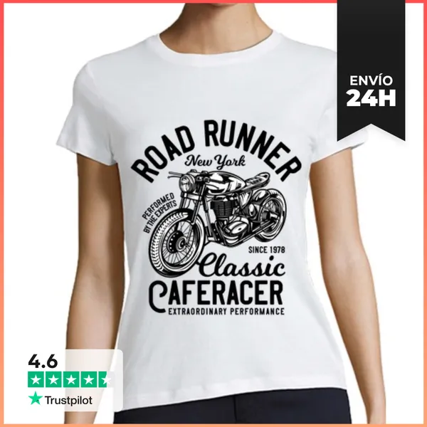 Camiseta Mujer Clásica Road Runner Motor LaTostadora