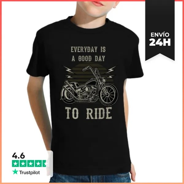 Camiseta Clásica Para Niños Cada Día Es Un Buen Día Para Montar