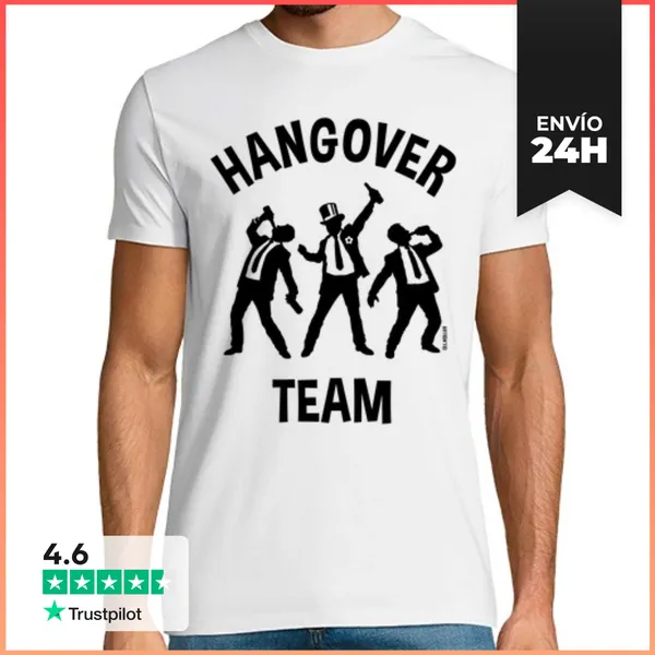 Camiseta Hombre Clásica Equipo De Resaca Despedida De Soltero - B