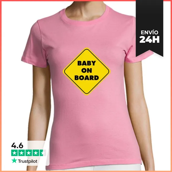 Camiseta Mujer Clásica Baby On Board LaTostadora
