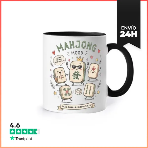 Taza De Colores Funny Mahjongg Game Night Club Player LaTostadora