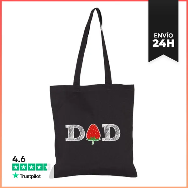 Bolsa De Tela Papá Fresa Divertido Gif Fruta Baya LaTostadora