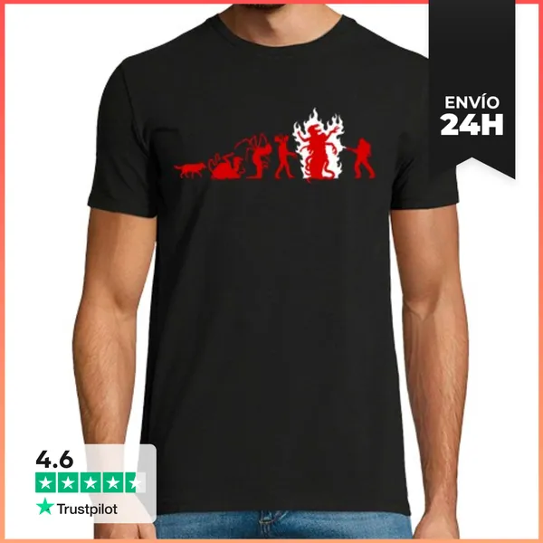 Camiseta Hombre Clásica Thing Evolution - Red LaTostadora