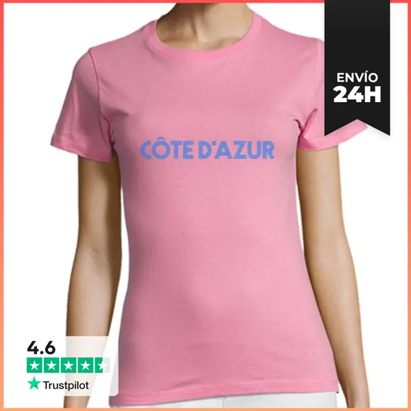 Camiseta Mujer Clásica Costa Azul Provenza Francia LaTostadora