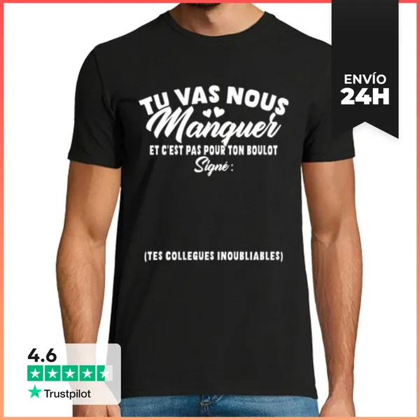 Camiseta Hombre Clásica Salida Personalizada Colega De Trabajo