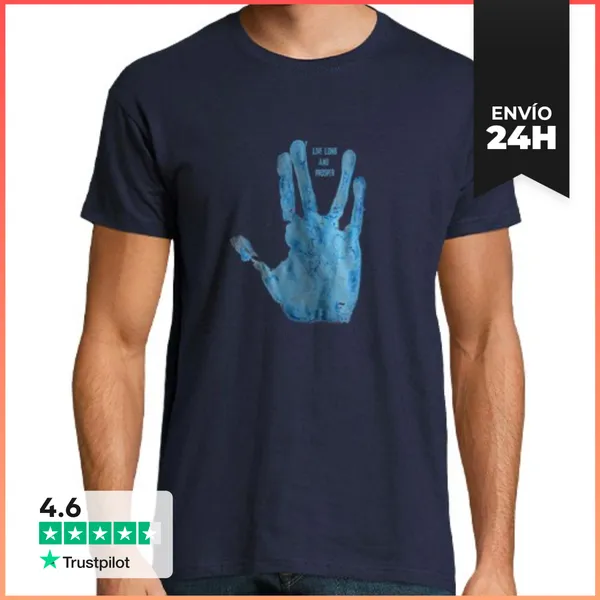 Camiseta Hombre Clásica Mano Star Trek LaTostadora