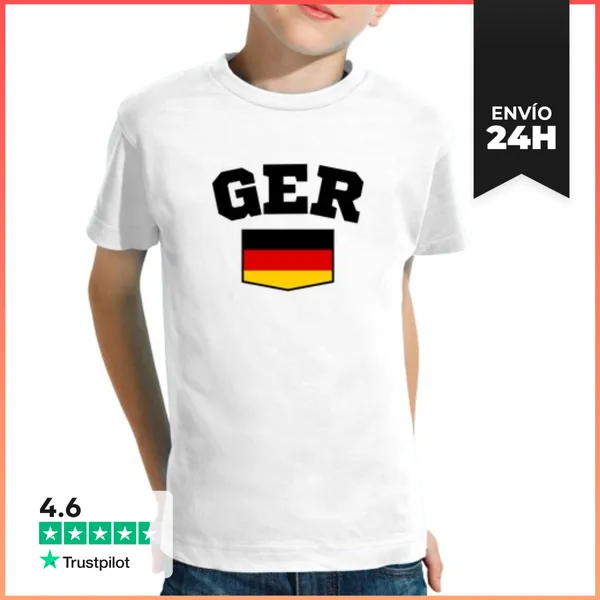 Camiseta Clásica Para Niños Camiseta Alemania GER Personalizable