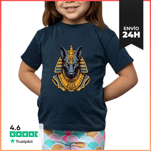 Camiseta Clásica Para Niños Anubis Egipto LaTostadora