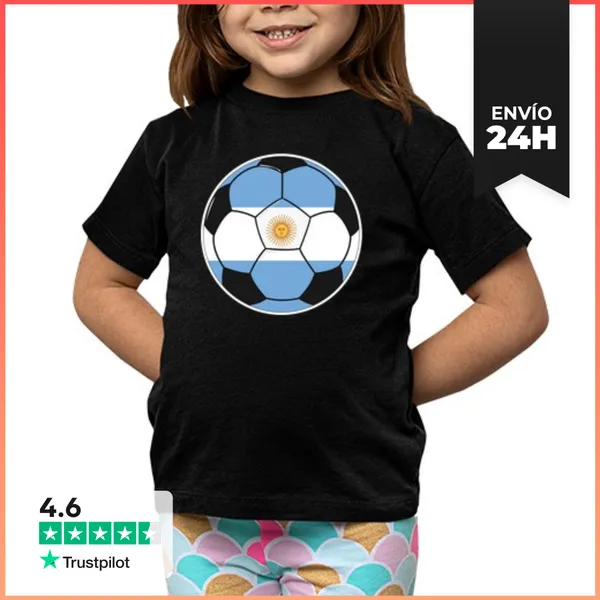 Camiseta Clásica Para Niños Equipo De Fútbol Argentina
