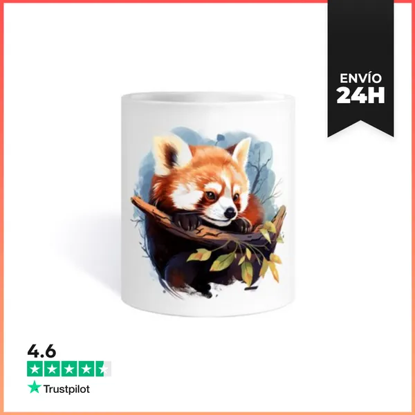 Taza Panda Rojo LaTostadora