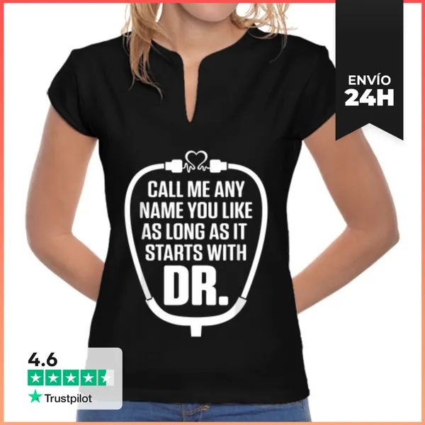 Camiseta Mujer Cuello Mao Dnp Doctor En Práctica De Enfermería