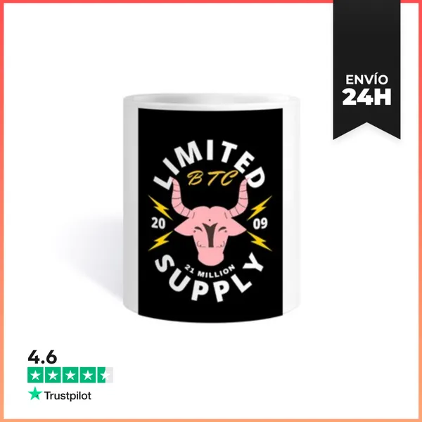Taza BITCOIN LIMITED SUPPLY LaTostadora