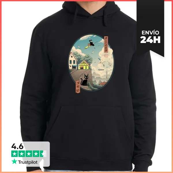 Sudadera Unisex Con Capucha Ukiyo E Entrega LaTostadora