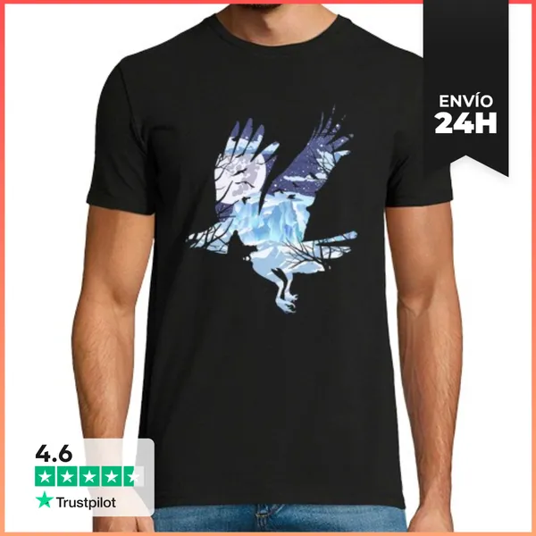 Camiseta Hombre Clásica Winter Crow LaTostadora