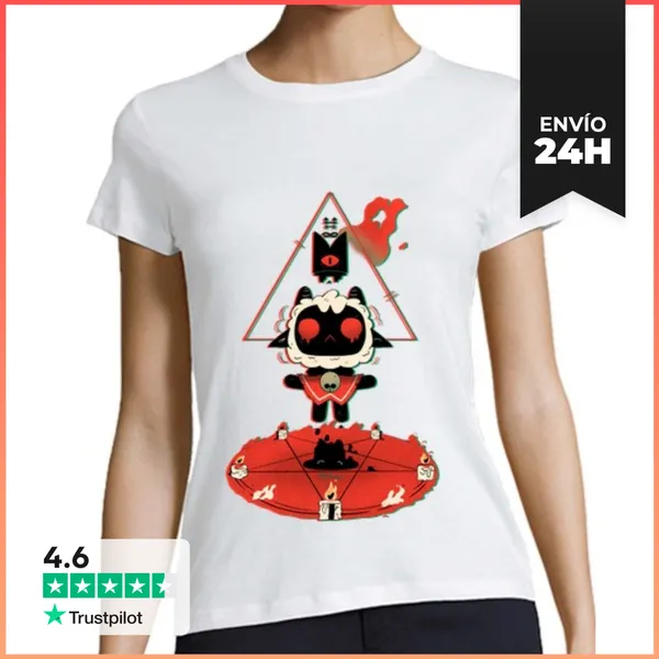 Camiseta Mujer Clásica Cult Of The Lamb LaTostadora