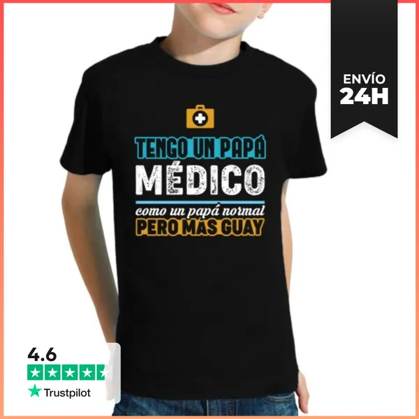 Camiseta Clásica Para Niños Tengo Un Papá Médico, Día Del Padre