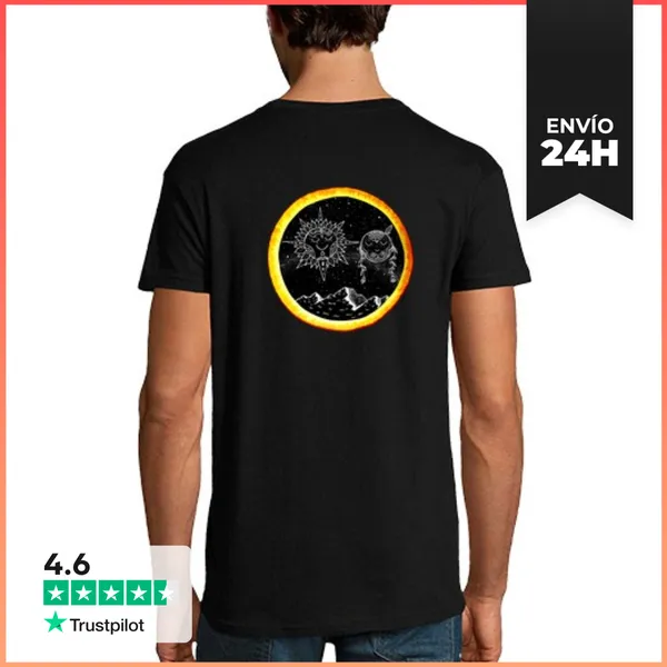 Camiseta Hombre Clásica El Eclipse Total Es Un Encuentro