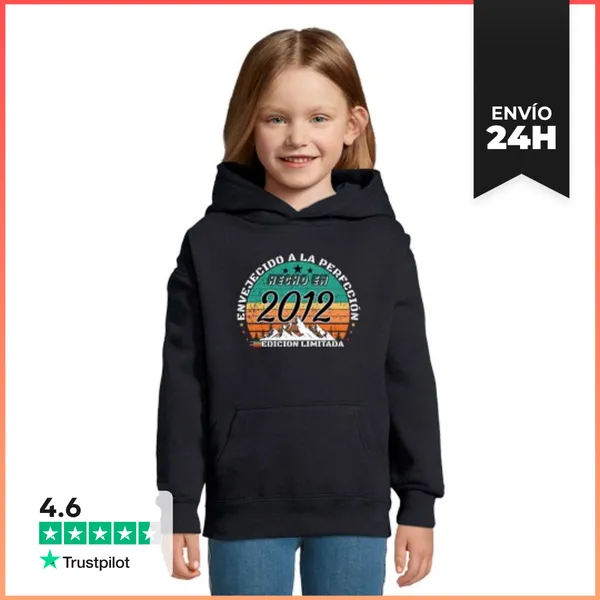 Sudadera Para Niños Con Capucha Hecho En 2012 Envejecido A La