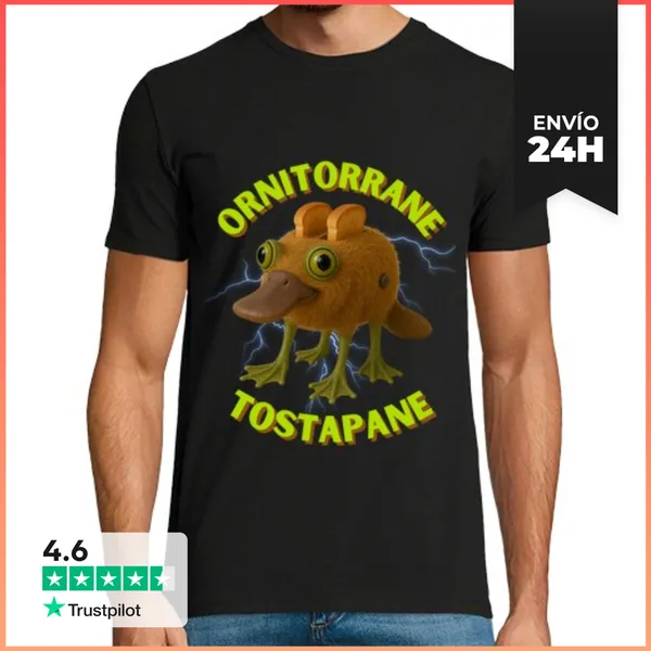 Camiseta Hombre Clásica Camiseta Ornitotarrane Tostapane
