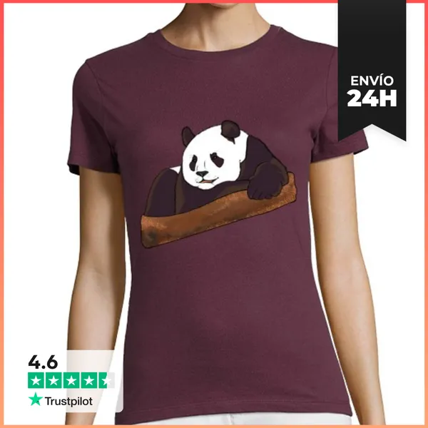 Camiseta Mujer Clásica Panda Alternativo LaTostadora