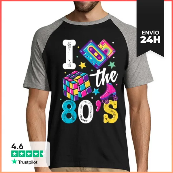 Camiseta Hombre, Estilo Béisbol Ropa De Los 80 Suministros Para