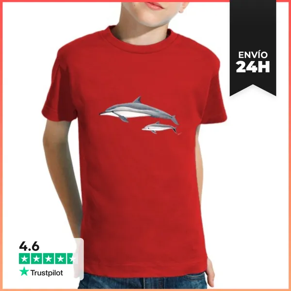 Camiseta Clásica Para Niños Delfín Acróbata (Stenella
