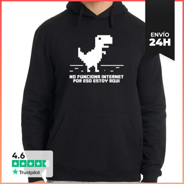 Sudadera Unisex Con Capucha No Funciona Internet LaTostadora