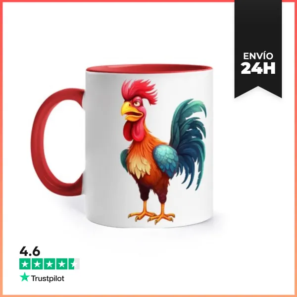 Taza De Colores Pollo Gallo Ralo LaTostadora