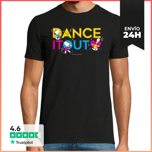 Camiseta Hombre Clásica Snoopy Dance It Out LaTostadora