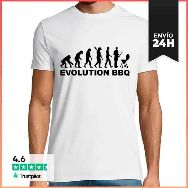 Camiseta Hombre Clásica La Evolución De La Barbacoa LaTostadora