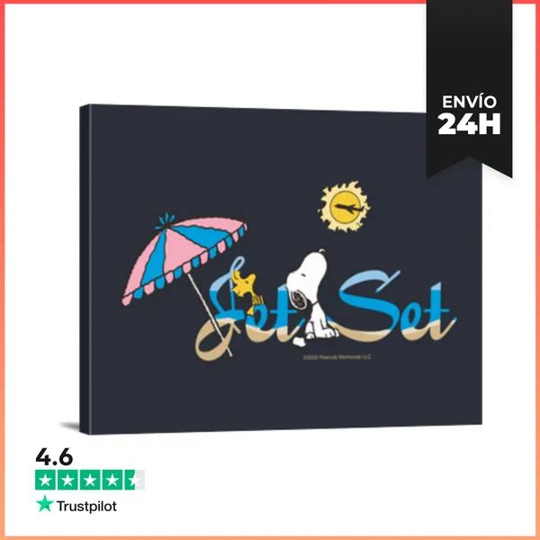 Lienzo Horizontal Snoopy Jet Set LaTostadora