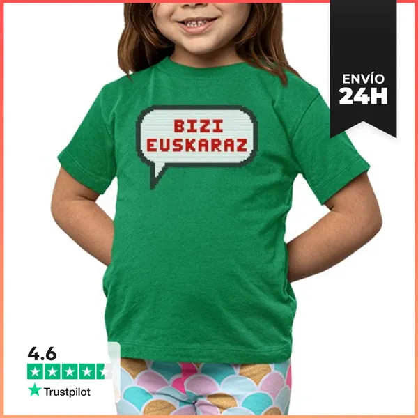 Camiseta Clásica Para Niños Bizi Euskaraz LaTostadora
