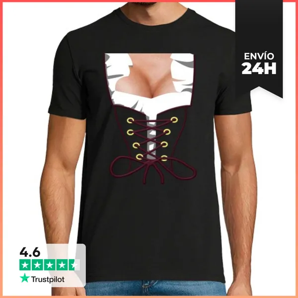 Camiseta Hombre Clásica Tetas Falsas Humor Graciosas Cerveza Ap