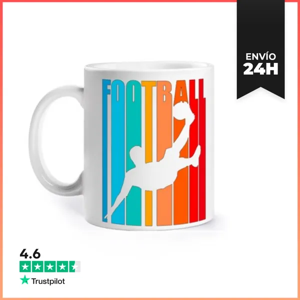 Taza Jugador De Fútbol Colorido LaTostadora