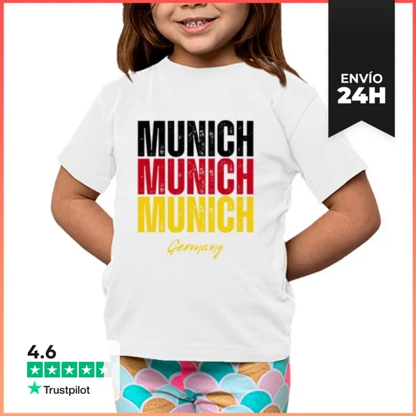 Camiseta Clásica Para Niños Amo Múnich, Múnich Alemania