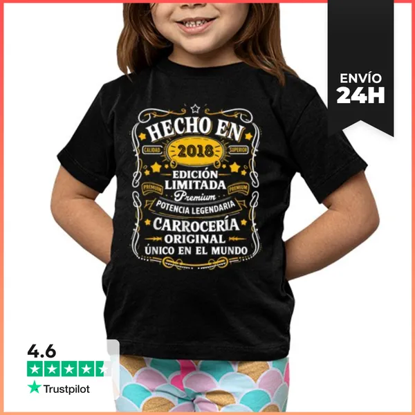 Camiseta Clásica Para Niños Hecho En 2018 Edición Limitada Regalo