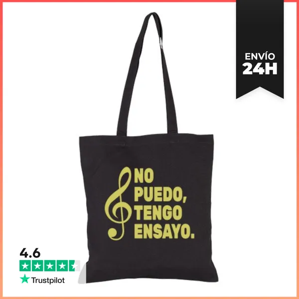 Bolsa De Tela No Puedo, Tengo Ensayo - Prendas Oscura LaTostadora