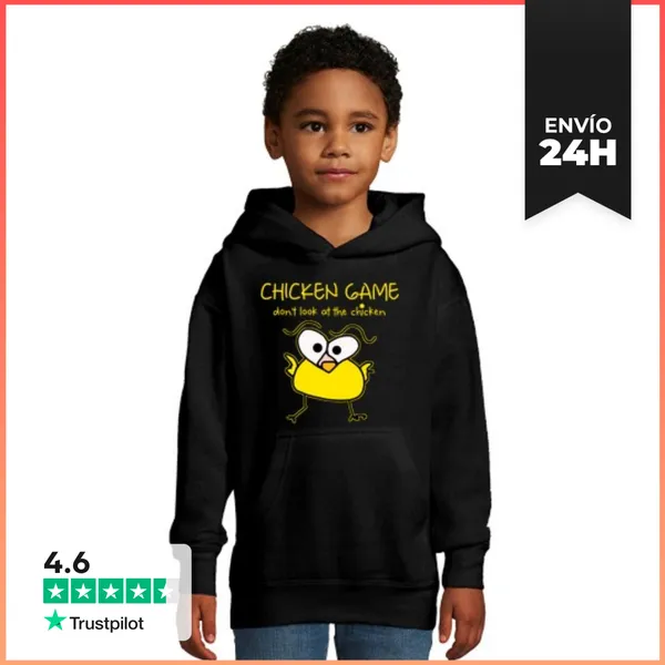 Sudadera Para Niños Con Capucha Pollo No Mirar LaTostadora
