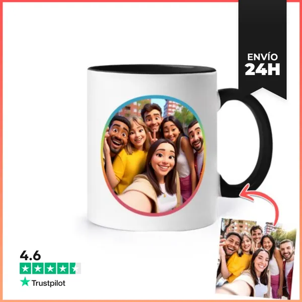 Taza De Colores Efecto Animación 3D Los Amigos Son Para Siempre