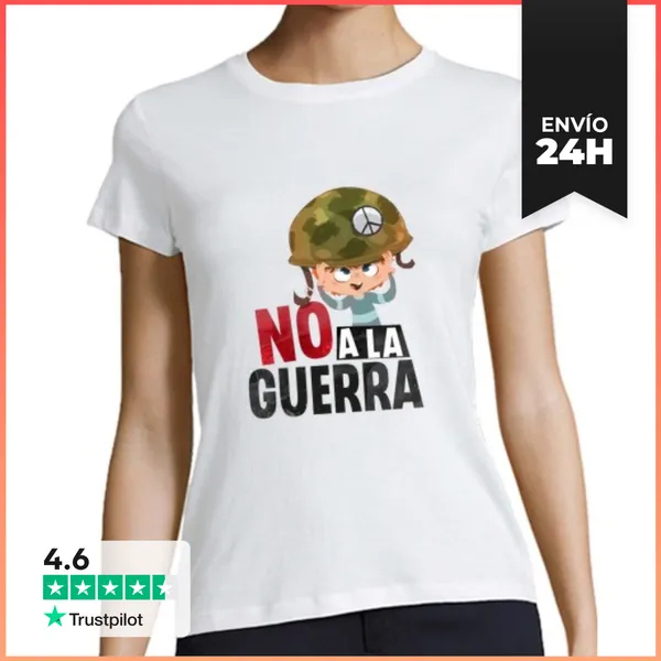 Camiseta Mujer Clásica No A La Guerra LaTostadora
