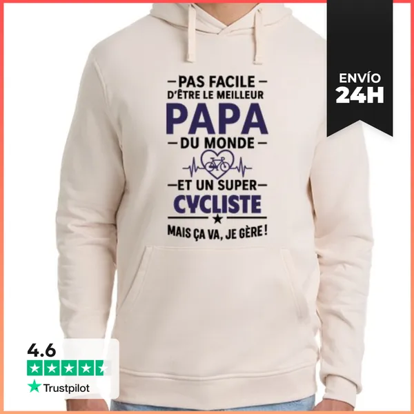 Sudadera Unisex Con Capucha Papá Ciclista Ciclismo Bicicleta Idea