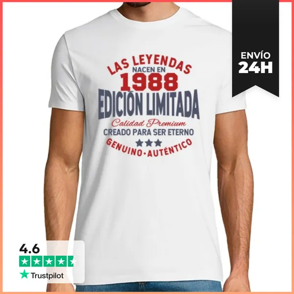 Camiseta Hombre Clásica Edición Limitada 1988 LaTostadora