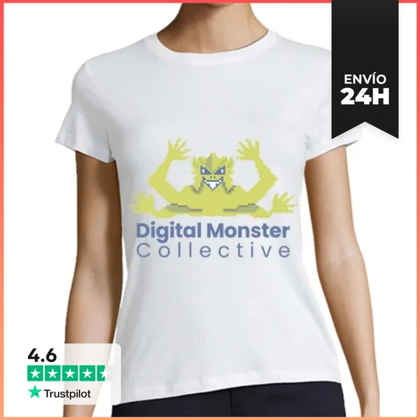 Camiseta Mujer Clásica Mujer, Estilo Béisbol, Blanca Y Azul