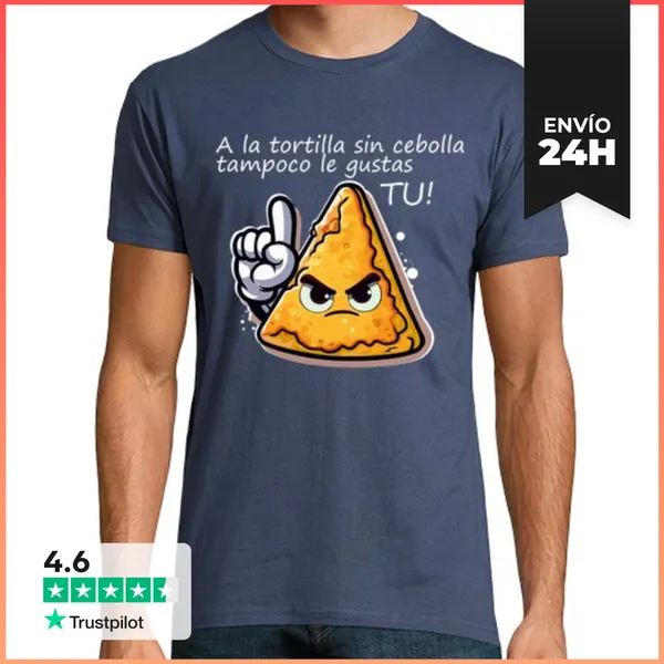 Camiseta Hombre Clásica Tortilla Sin Cebolla LaTostadora