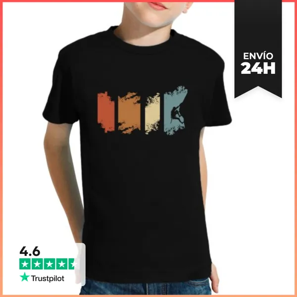Camiseta Clásica Para Niños Escalada Montañismo Boulder