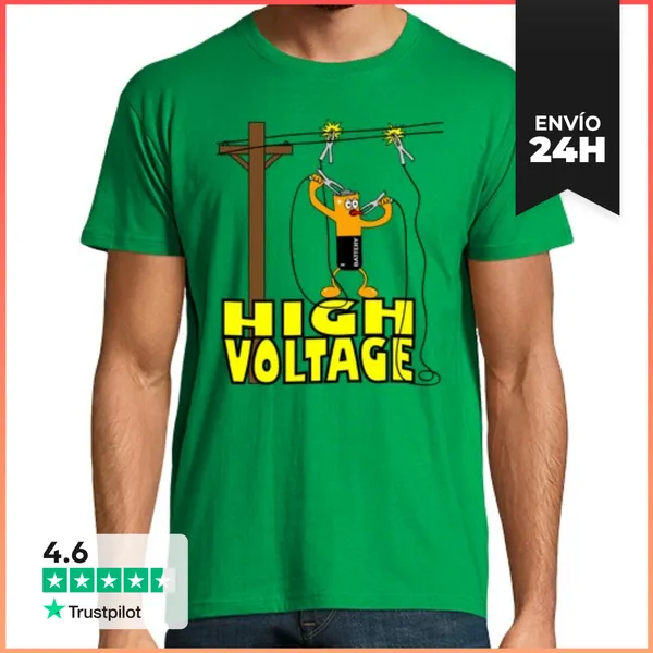Camiseta Hombre Clásica High Voltage LaTostadora